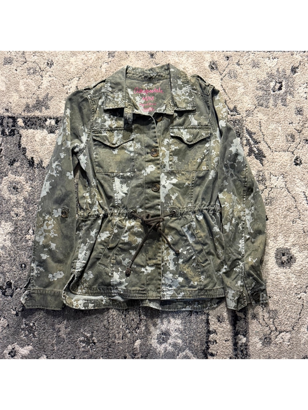 Aeropostale Women's Medium Camouflage Utility Jacket Y2k